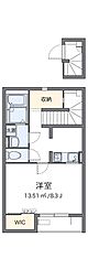 フィセントファルコン 1Kの間取図画像