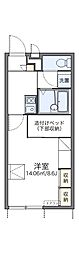 レオパレストゥルーハート 1Kの間取図画像