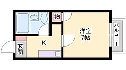 ネオハイツ一色 1Kの間取図画像