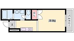 レグレスY 1Kの間取図画像