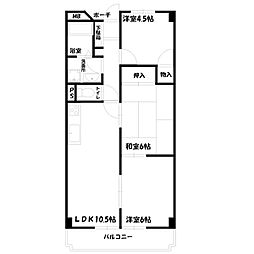 グランパティオ宝殿1 3LDKの間取図画像