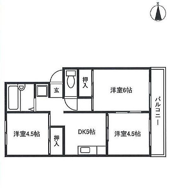 カーサ・リーゾ ｜兵庫県加古川市尾上町安田(賃貸アパート3DK・2階・45.66㎡)の写真 その2