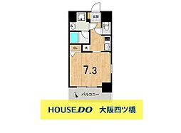 ワールドアイ大阪ドームシティ 1Kの間取り