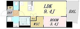 セレニテ江坂ミラク  ｜ 大阪府吹田市江坂町1丁目（賃貸マンション1LDK・6階・33.49㎡） その2