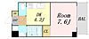 今川マンション2階6.0万円