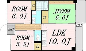 パシフィックマンションII  ｜ 大阪府豊中市小曽根3丁目（賃貸マンション3LDK・2階・64.48㎡） その2