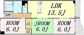 アラメダ江坂  ｜ 大阪府吹田市垂水町3丁目（賃貸マンション3LDK・3階・70.19㎡） その2