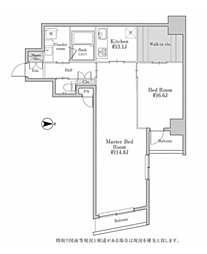 ユニテラス三軒茶屋 1LDKの間取図画像
