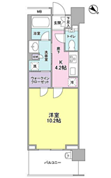 クロスエアタワー 1Kの間取図画像