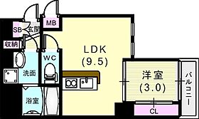 セレニテ神戸元町クレア 1013 ｜ 兵庫県神戸市中央区海岸通4丁目3-1（賃貸マンション1LDK・10階・33.92㎡） その2