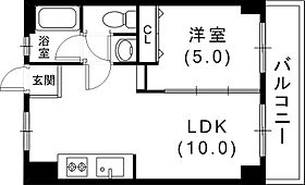 楠マンション  ｜ 兵庫県神戸市中央区楠町1丁目（賃貸マンション1LDK・1階・35.00㎡） その2