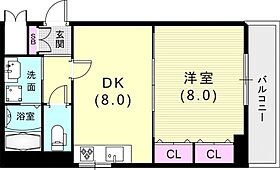 パシフィック神戸桜筋北館 203 ｜ 兵庫県神戸市兵庫区福原町7-10（賃貸マンション1LDK・2階・40.50㎡） その2