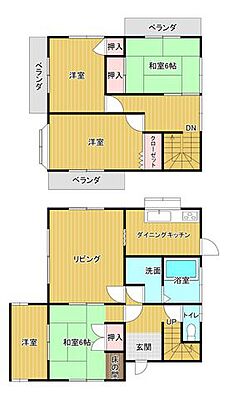 間取り 周南市新清光台3丁目　中古住宅