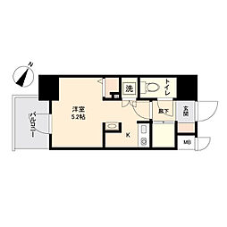 MODERN PALAZZO 天神南II 4階ワンルームの間取り