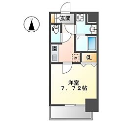 名古屋市営桜通線 瑞穂区役所駅 徒歩4分の賃貸マンション 9階1Kの間取り