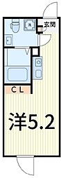 クレサージュ青戸 ワンルームの間取図画像