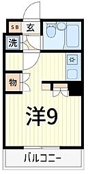 リラッサ柴又 ワンルームの間取図画像