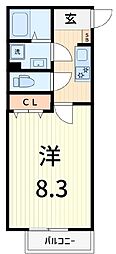 センターパーク柴又III 1Kの間取図画像