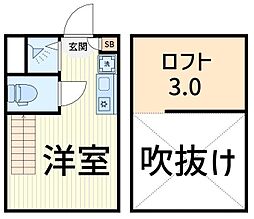 ハーモニーテラス西小岩5 ワンルームの間取図画像