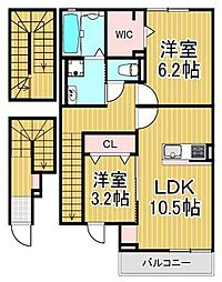 BRISE 2LDKの間取図画像