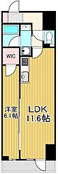 アーバンチェーン 1LDKの間取図画像