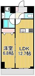 アーバンチェーン 1LDKの間取図画像
