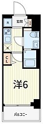 AZESTアオト2 1Kの間取図画像