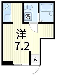 オリーブ金町 1階ワンルームの間取り