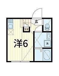 yet鎌倉 ワンルームの間取図画像