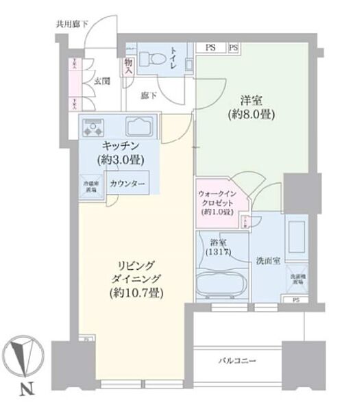 東京都江東区豊洲3丁目(賃貸マンション1LDK・8階・52.50㎡)の写真 その15