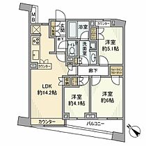 東京都目黒区下目黒2丁目（賃貸マンション3LDK・10階・65.50㎡） その2