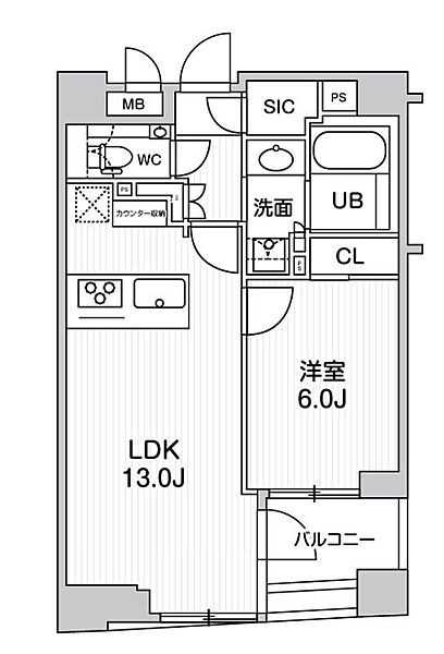 東京都中央区日本橋堀留町1丁目(賃貸マンション1LDK・8階・45.03㎡)の写真 その2