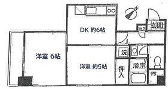 東京都台東区浅草5丁目(賃貸マンション2DK・3階・39.57㎡)の写真 その3