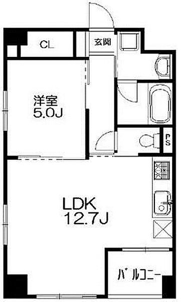 東京都新宿区北新宿1丁目(賃貸マンション1LDK・5階・41.28㎡)の写真 その2