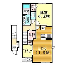 山口県山口市大内長野1738-7（賃貸アパート1LDK・2階・50.96㎡） その2