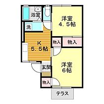 山口県山口市古熊2丁目2-29（賃貸アパート2K・1階・34.89㎡） その2