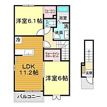 山口県山口市小郡下郷500-3（賃貸アパート2LDK・2階・57.64㎡） その2