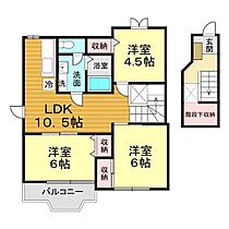 山口県山口市吉敷中東4丁目13番20号（賃貸アパート3LDK・2階・65.98㎡） その2