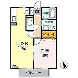グランド・ソレイユ 1LDKの間取図画像