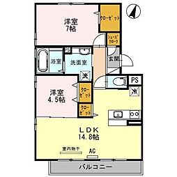 グランルミエール 2LDKの間取図画像