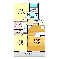 サンストロベリーA 2LDKの間取図画像