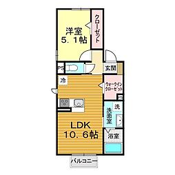パレット 1LDKの間取図画像