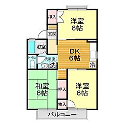 サンテラスT&FA 3DKの間取図画像