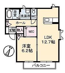 メゾン二林 1LDKの間取図画像