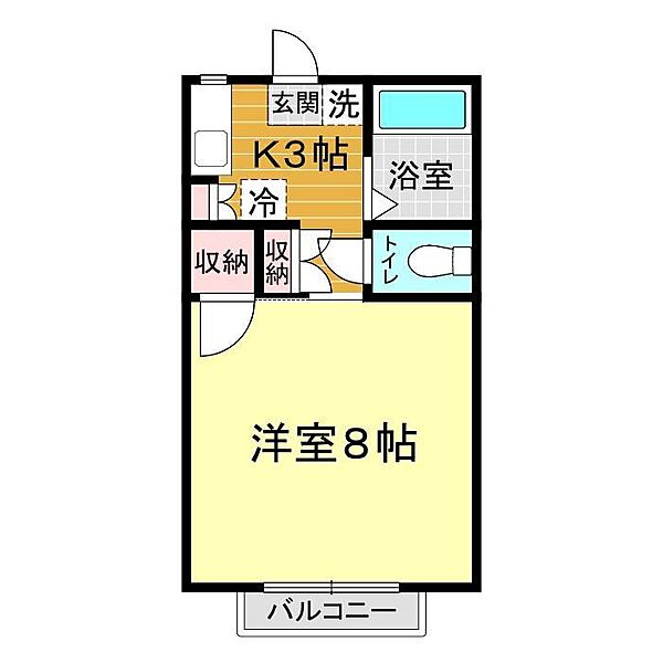 リバーふしのハイツ 103｜山口県山口市平井(賃貸アパート1K・1階・24.08㎡)の写真 その2