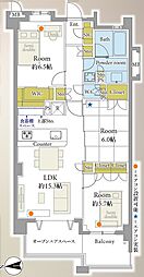 グランシティユーロパレス花小金井 3LDKの間取図画像