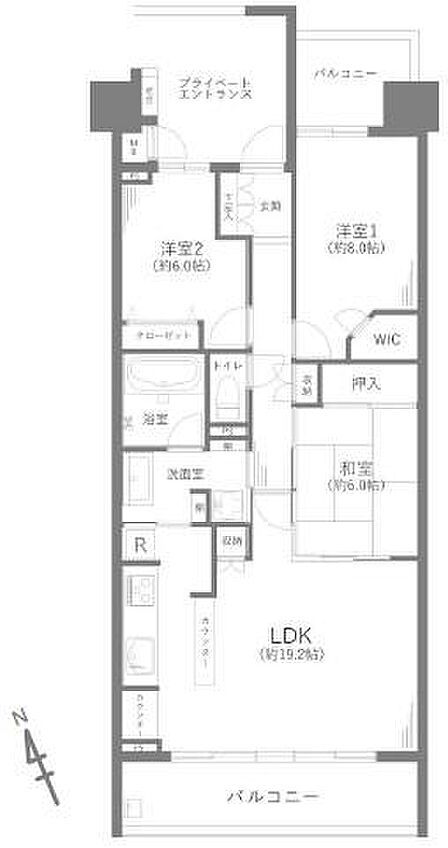 3LDK 間取り