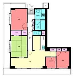 芦花公園スカイハイツ 4LDKの間取図画像