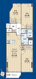 シャトー小金井 3LDKの間取図画像