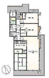 コスモ永山 3LDKの間取図画像